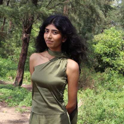 Vana Satin Scarf Top