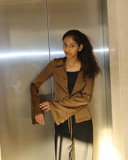 Ojas Satin Tie Shirt