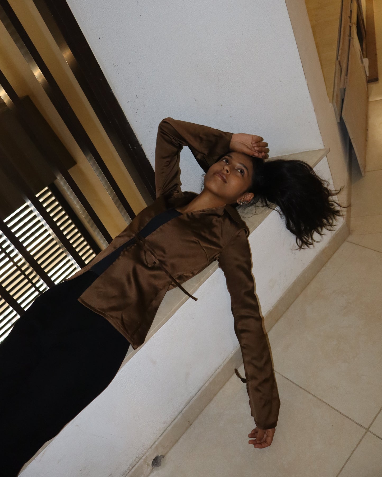 Ojas Satin Tie Shirt