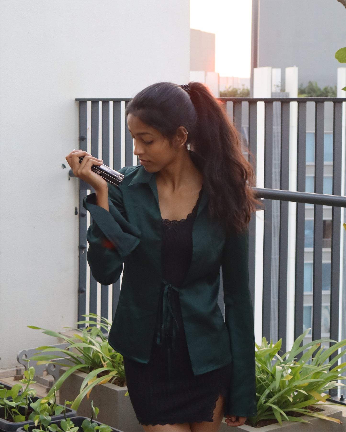 Ojas Satin Tie Shirt